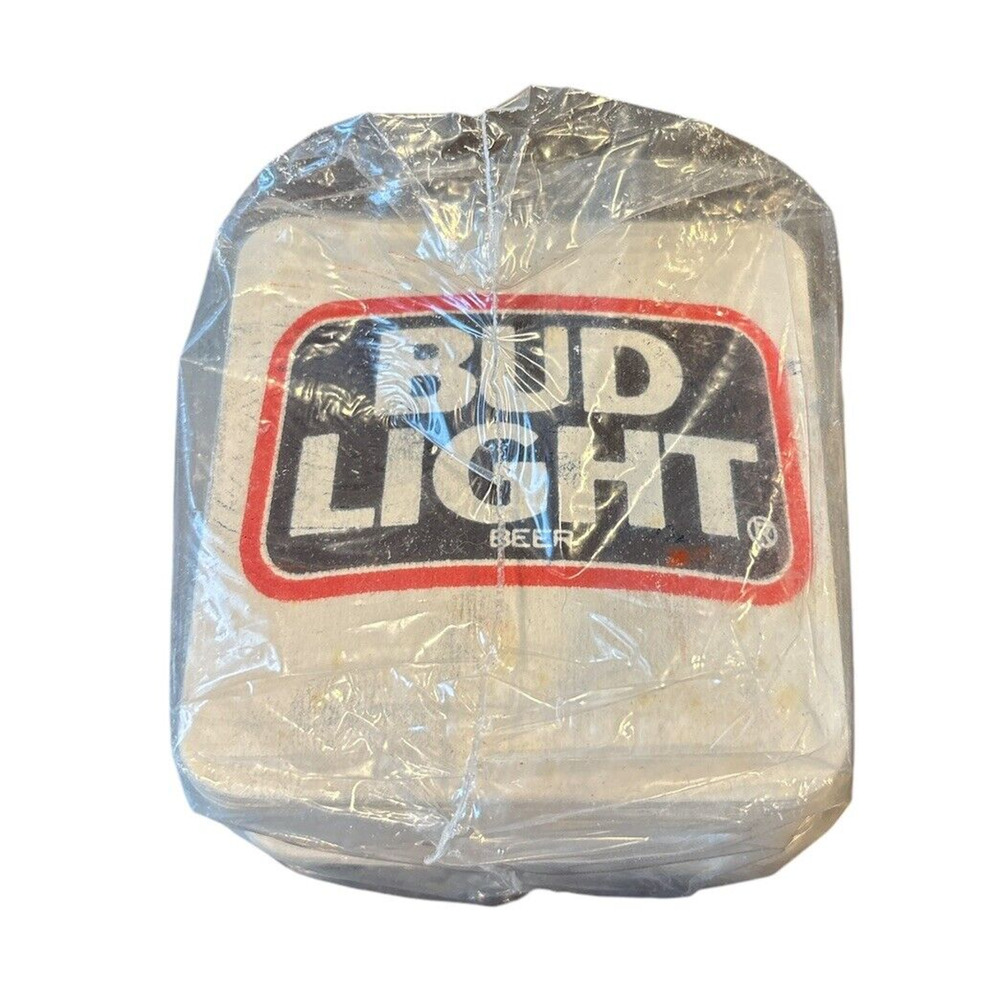 Bud Light Iconic Coasters Rectangle Pack of 100 Man Cave -‎ NEW Wrapped Seal